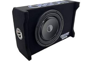 ORION Cobalt CDF10 10” Passive Down-Firing Subwoofer Enclosure – 400W RMS/1600W Max, Slim Sealed Sub Box for Cars & Trucks, Low-Profile Air-Tight Bass Thin Enclosure, Shallow Mount