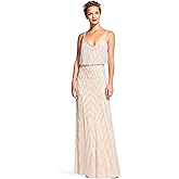 Adrianna Papell Womens Slvlss Blouson Beaded Gwn