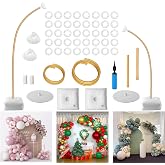 Balloon Arch Kit 8.2ft &amp; 4.9ft, Free Bending Half Balloon Arch Stand | Balloon Arch Frame with Base, Backdrop Decoration for Wedding, Birthday, Baby Showers, Halloween Decorations