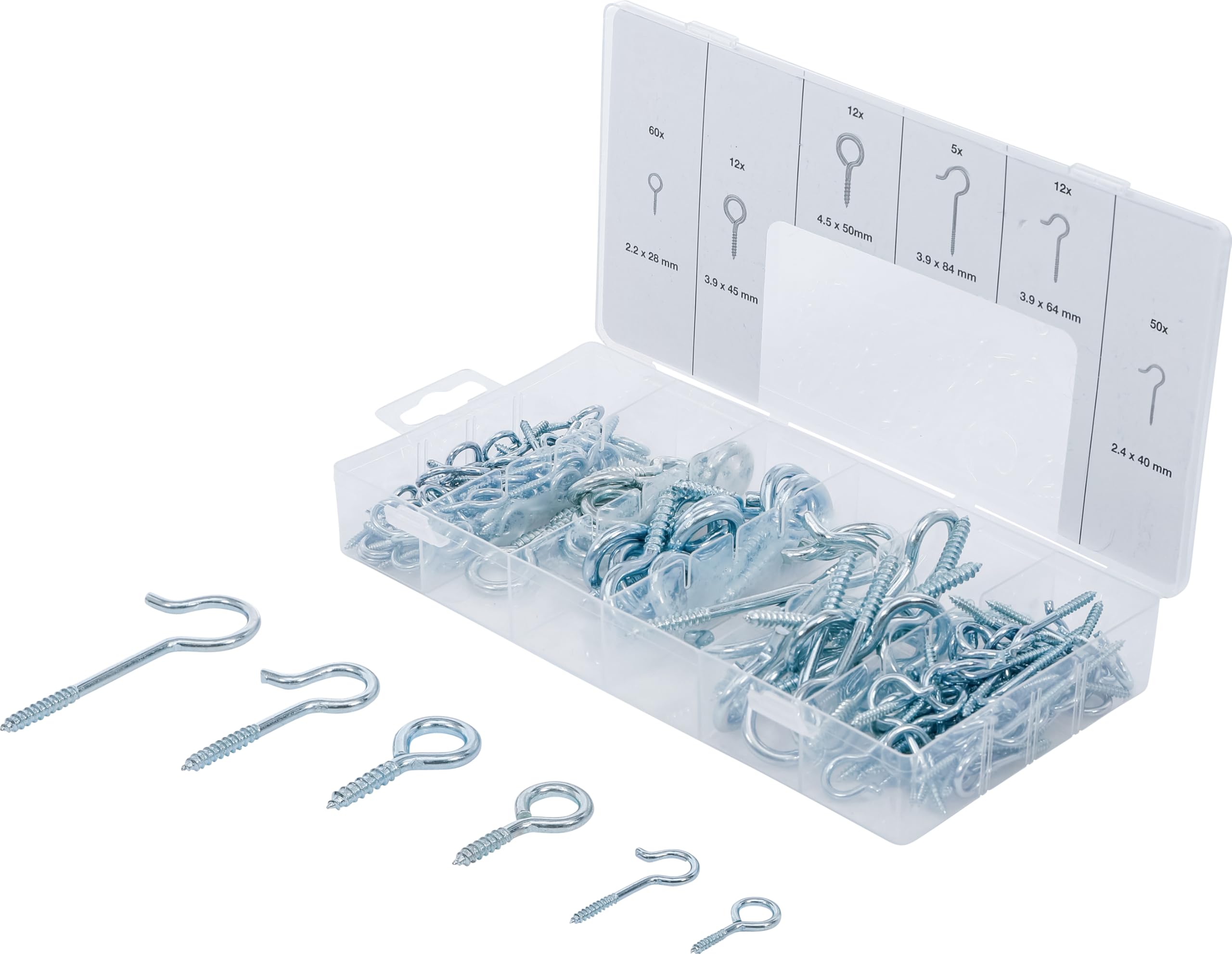 BGS 8136 | Screw Hook Assortment | 151 pcs.