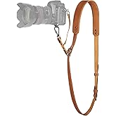 Padwa Lifestyle Tan Single Camera Harness Strap for One Camera - Professional Single Full Grain Leather Camera Harness,Quick Release Gear DSLR Camera Straps for Photographers