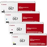 Canon 067H High Yield Toner Cartridge 4‑Pack Bundle &ndash; Black, Cyan, Magenta, Yellow &ndash; Genuine Original Toner &ndash; for imageCLASS MF653Cdw, MF654Cdw, MF656Cdw &amp; LBP632Cdw / LBP633Cdw
