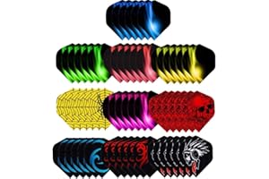 ToBeIT Dart Flights Mixed Sets - Standard Shape Dart Flights for Steel tip Darts and Soft tip Dart (60pcs/96pcs/120pcs)