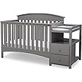 Delta Children Abby Convertible Crib and Changer, Grey