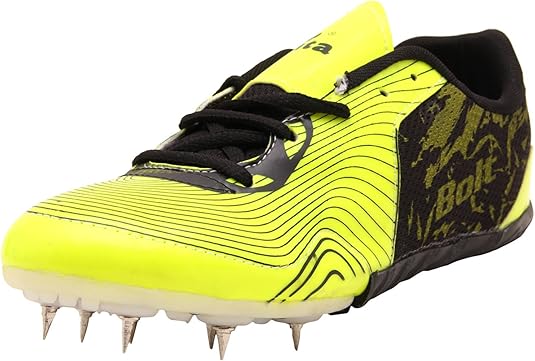 Fenta Unisex Black &amp; Yellow Synthetic Running Shoes 9 UK