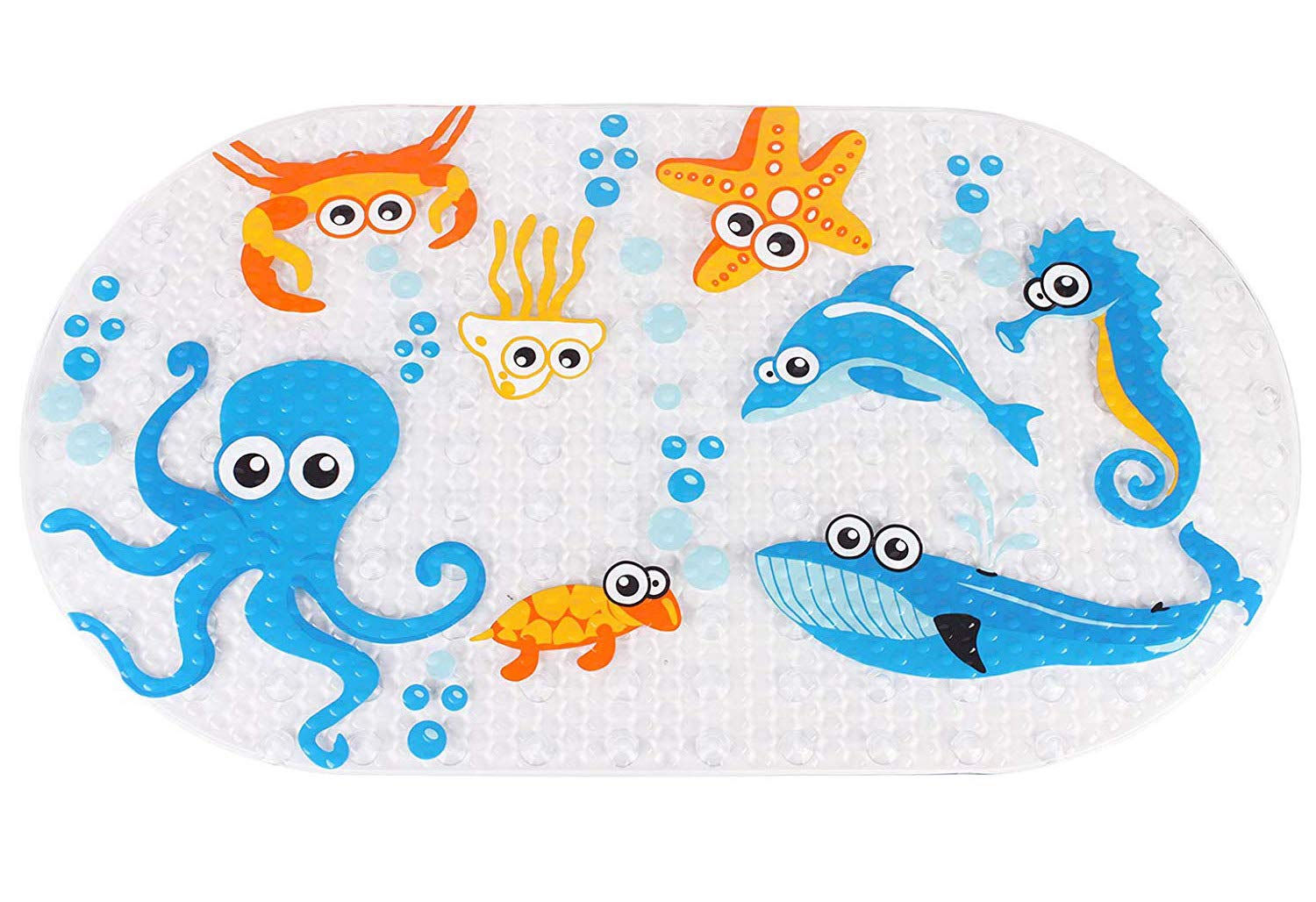 Mayco Bell Bathroom Accessories Bathtub Mats and Shower Mat for Kids Anti Bacterial,Phthalate Free,Latex and Machine Washable Cartoon Pattern Mats Materials (Octopus)