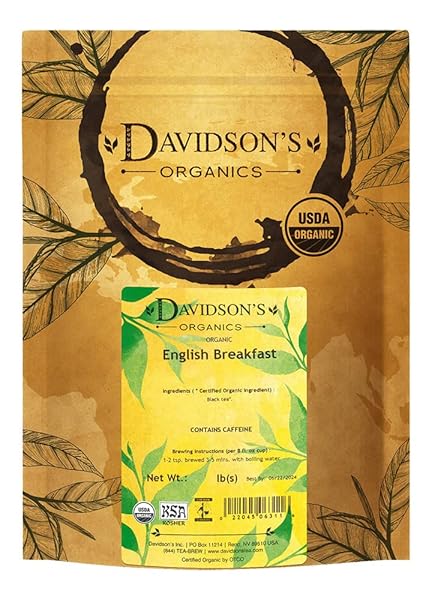 DAVIDSON’S ORGANICS, ENGLISH BREAKFAST, LOOSE LEAF TEA, 16-OUNCE...