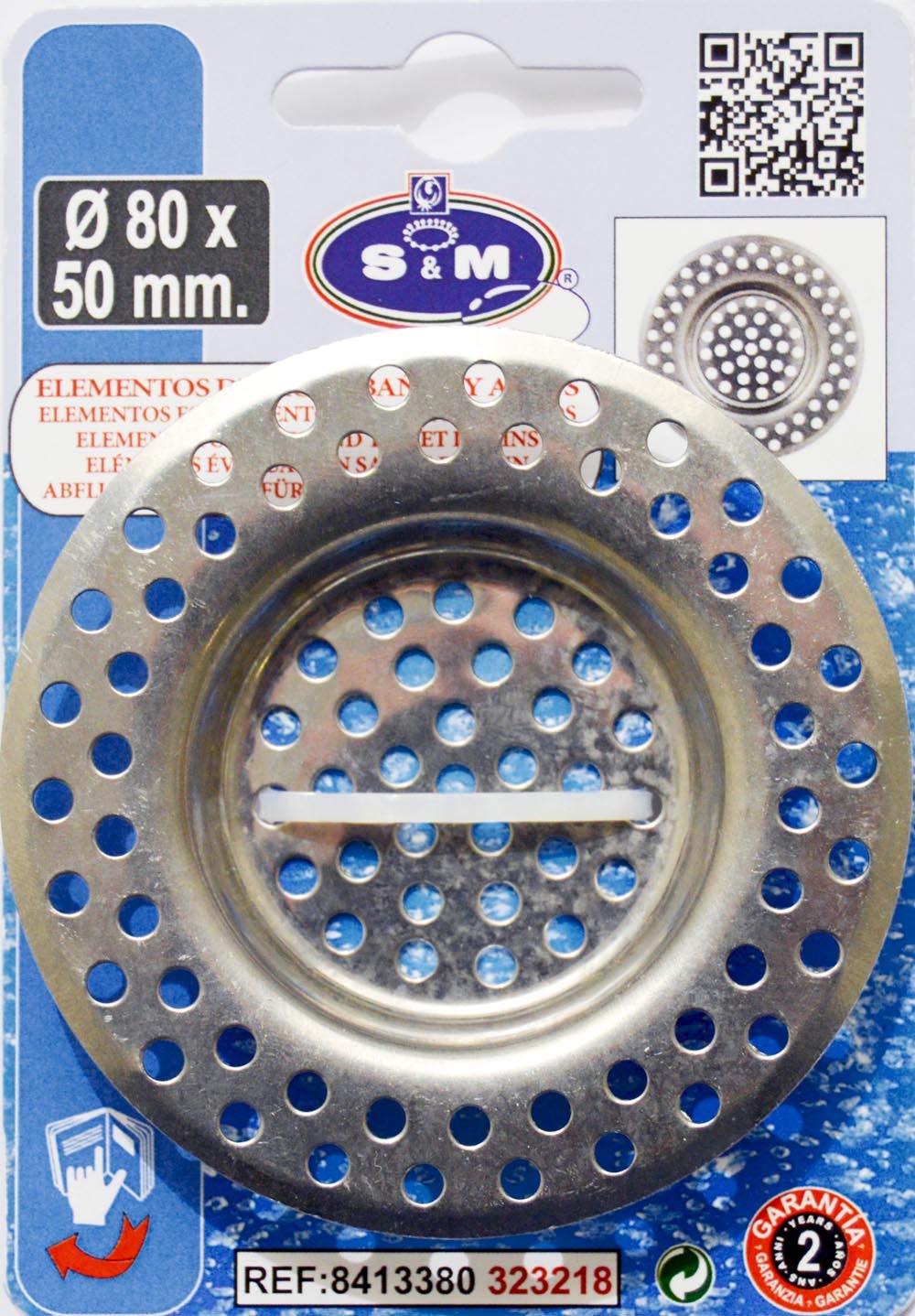 S&M 323218 322218 Stainless Steel Drain Rack for Kitchen and/or Bathroom Sink, Chrome