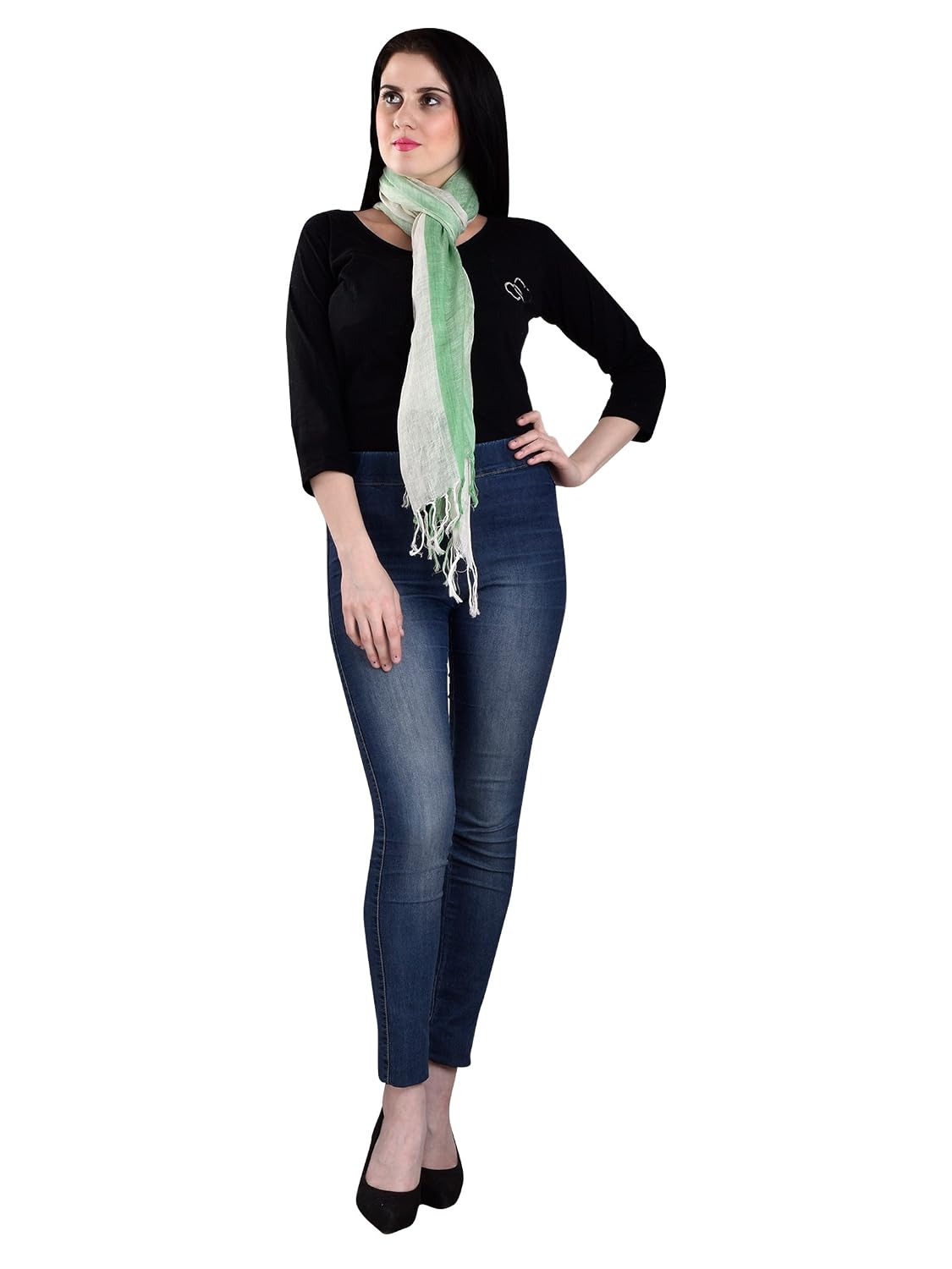the weave traveller handloom linen women's stole, scarf (twt_ls)