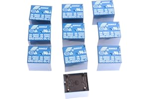 MiZOELEC 10 Pcs 5V DC Power Relay SRD-05VDC-SL-C 5Pin Household Appliance PCB Relays for Arduino Songle 10A 250VAC