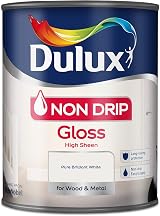 Dulux Non Drip Gloss Paint for Wood and Metal Pure Brilliant White 750ml view 2