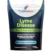 TickBiteHero Lyme Disease Test Kit &ndash; Easy At-Home and Pain-Free Detection &ndash; Fast &amp; Accurate Results, Reliable Borrelia Bacteria Screening for Convenient and Effective Testing