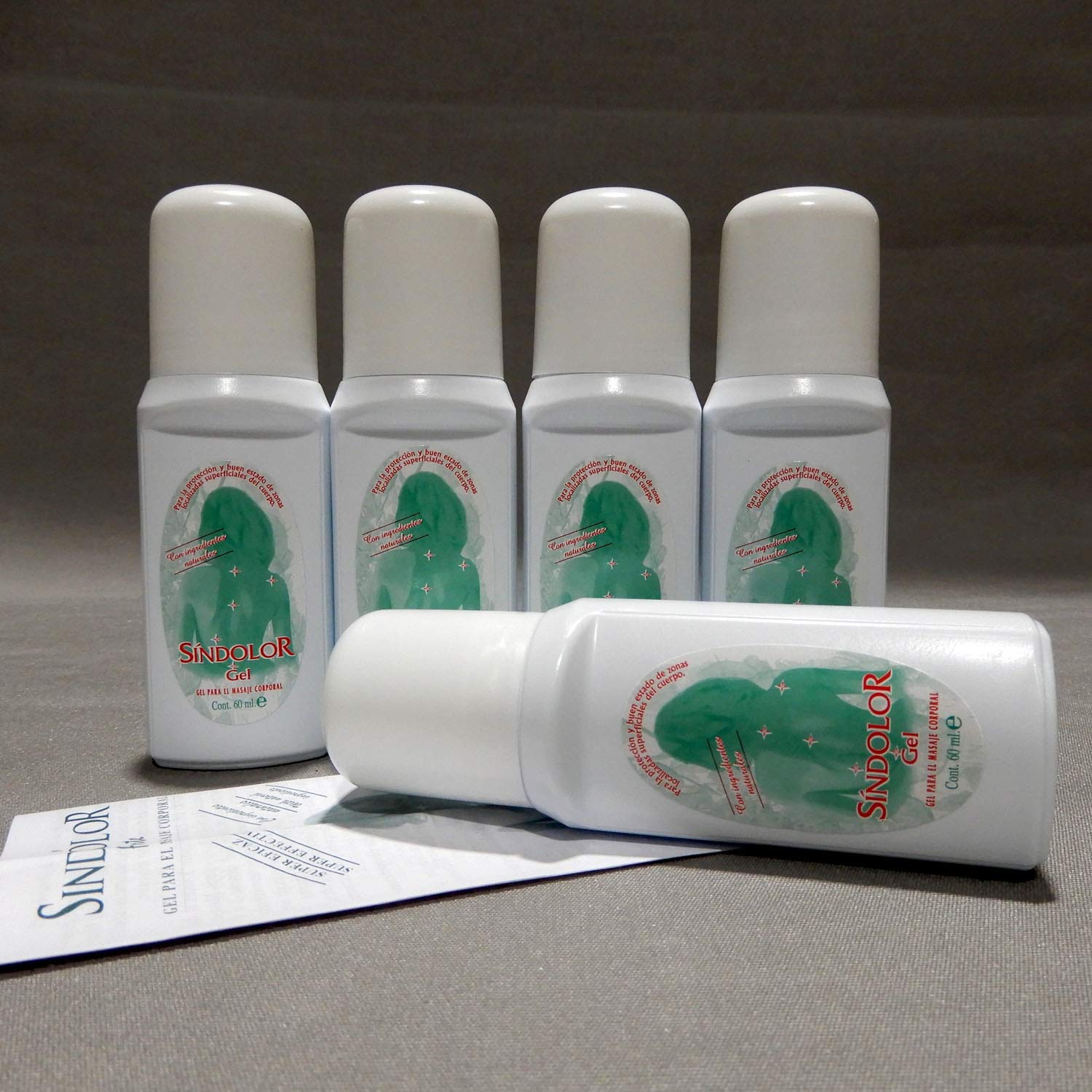 Sindolor Gel in Roll-on 60 ml, Immediate Effect. 5 Units + Saving Pack