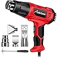 AVID POWER Heat Gun, 1800W Heat Gun for Crafts, Shrink Tubing and Vinyl Wrap, Hot Air Gun with 2-Temp Settings (716℉/1205℉) and 5 Pcs Nozzle Attachments