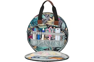 KOKNIT Multifunctional Embroidery Supplies Storage Tote Bag, Large-Capacity Embroidery Project Storage Bag