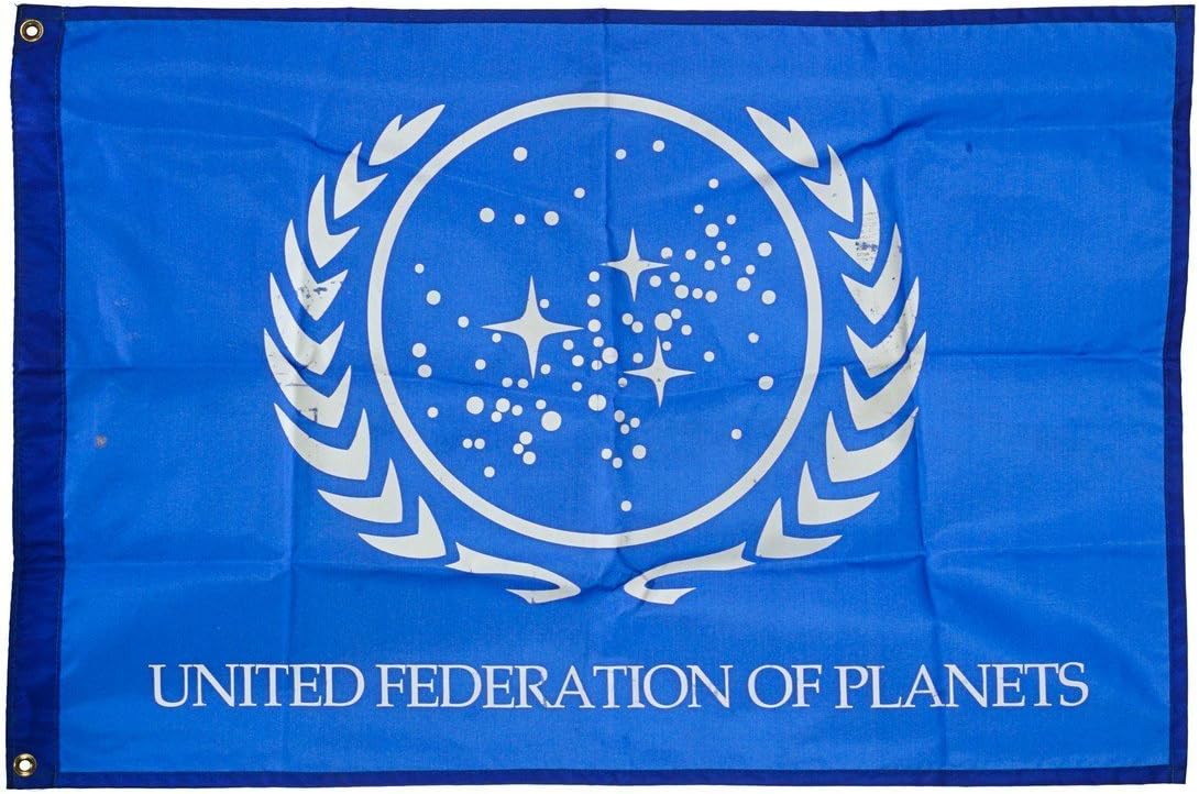 United Federation of Planets Flag, Exclusive Star Trek Merchandise for Indoor/Outdoor Use, 100% Polyester, 3 x 5 Ft