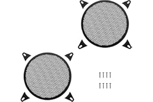 HAJXZH 2pcs 10 Inch Speaker Grill Cover Mesh Car Audio Subwoofer Grill Grille Cover Guard Protector with Screws for Home Audio Car Speaker