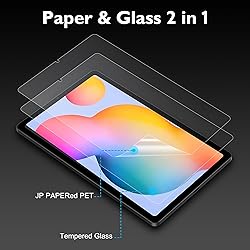 Esanik 2 Pack Like Paper Glass Screen Protector for