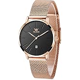 OLEVS Women Watches, Elegant Rose Gold Small Wrist Ladies Watch, Sophisticated Waterproof Mesh Bracelet Quartz Watch for Women