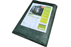 WindscreenSupplyCo Knitted Shade Cloth 10ft x 10ft 85% Sunblock Kennel Shade Cover with Grommets Green (Excludes Kennel)