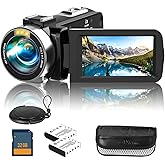Dumjug 4K Camcorder Video Camera, 48MP Digital Video Camera for YouTube, with 3'' 270 Degree Rotation Touchscreen, 18X Video Recorder Vlogging Camera with Remote Control and Two Batteries
