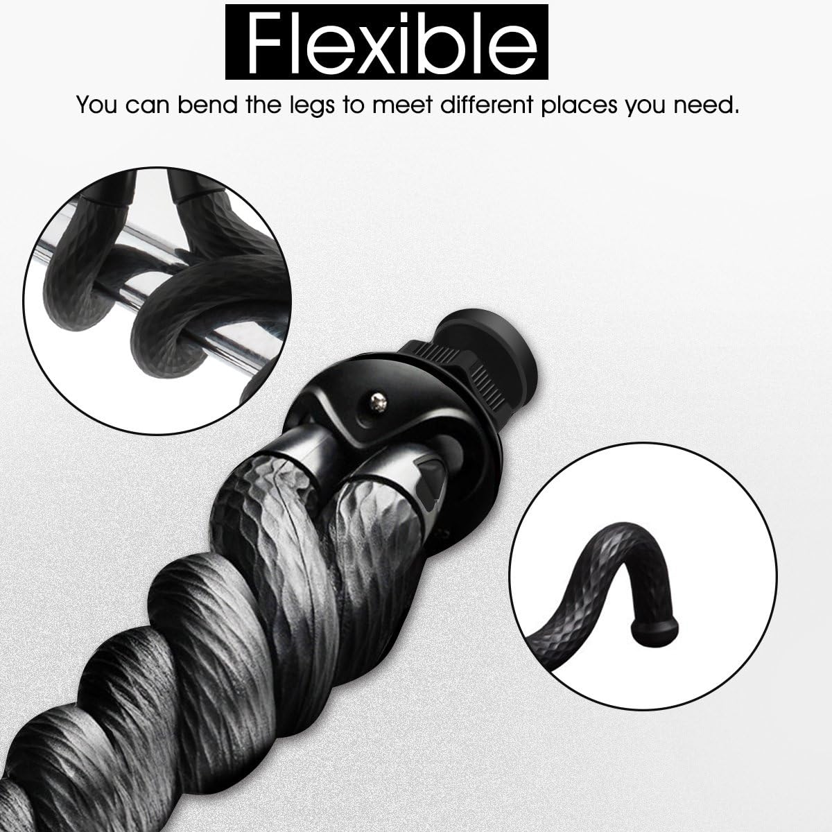 Camera/Phone Tripod, Patekfly 12 Inch Flexible Camera Tripod for Canon/Nikon/Sony DSLR Cam/Action Cam, Phone Tripod Stand with Cell Phone Holder Clip for iPhone/Android Phone(3 in 1) : Camera & Photo