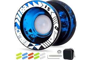 WABESMANIS S1 Unresponsive Yoyo Professional for Finger Spin, Pro Metal Yoyo for Intermediate-Expert Yoyo Players, Trick Yoyo for Adults with 10 Yoyo Strings, Yoyo Case, Unresponsive Bearing, Bearing Puller