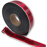 ACE Supply Buried Electrical Line Caution Tape - Detectable Underground Tape - 2 Inch x 1000 Ft Length, 5 Mil - Buried Electrical Tape Used for Utility Marking Tape