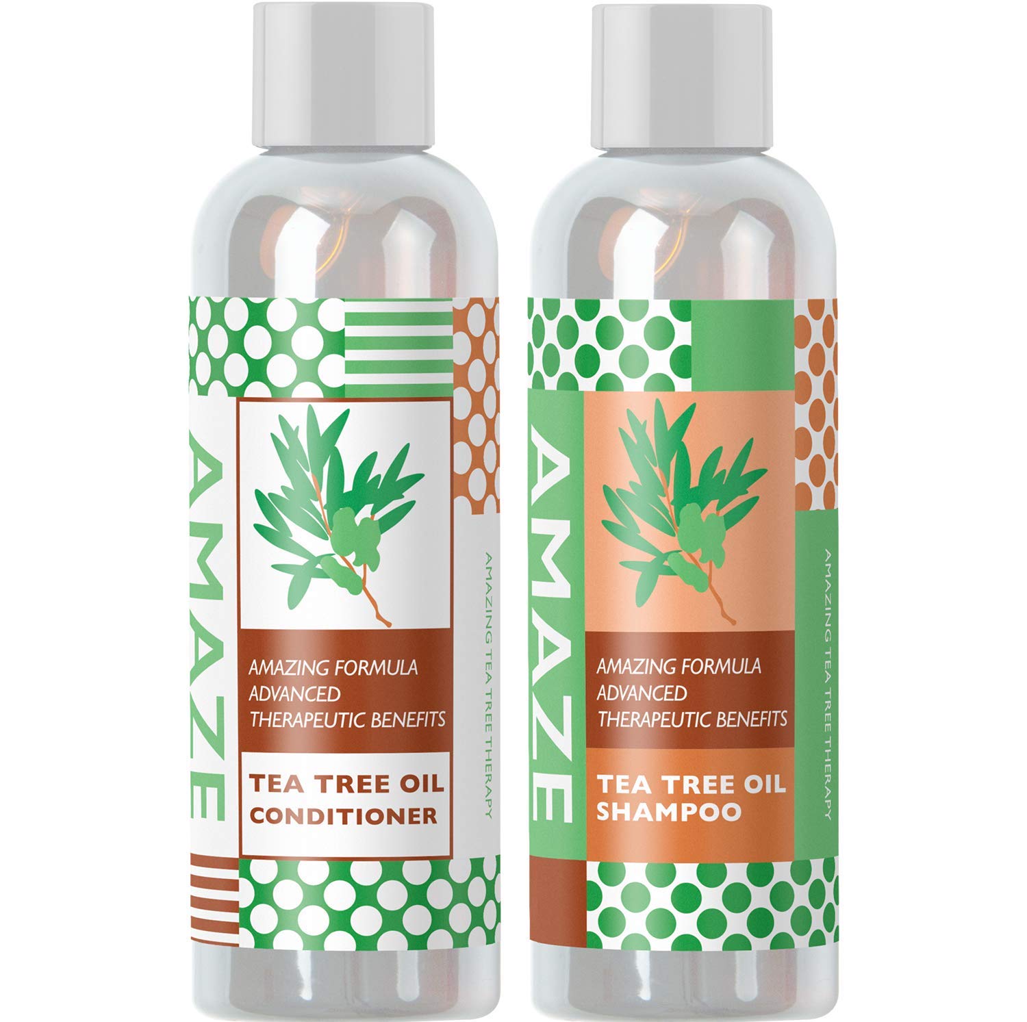 Pure Tea Tree Oil Shampoo And Conditioner Set Herbal Sulfate Free Daily Anti Dandruff Shampoo For Dry Hair And Scalp Essential Oil Formula Helps Prevent Hair Fall And Lice Gentle On Color Treated Hair Beauty Amazon Com