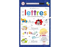 Les lettres: Livre d'activités effaçables - 3 ans +