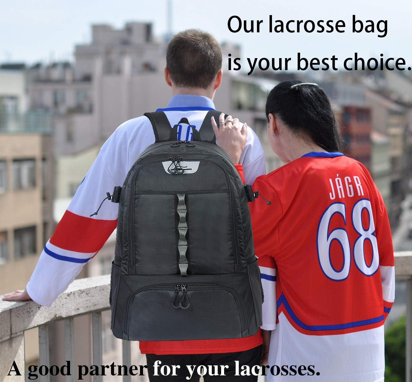 SOWLAND Lacrosse Backpack Hockey Bags - Field Hockey Equipment with Two Stick Holders for Outdoor Sports Black : Sports & Outdoors