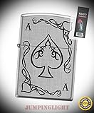 0147 Ace of Spades Linen Weave Chrome Finish