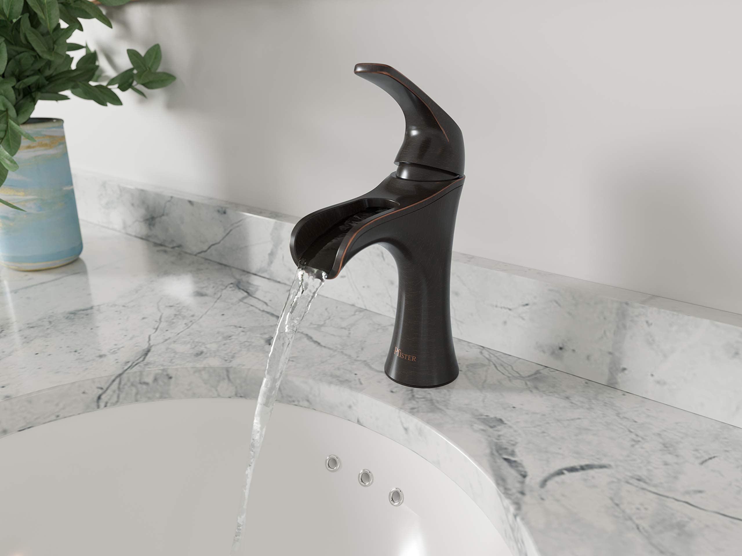 Pfister LF042JDYY Jaida Single Control 4" Centerset Waterfall Bathroom Faucet in Tuscan Bronze