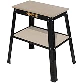 POWERTEC Tool Stand, MDF Split Top Expands to 20"x25", 32" Work Height Power Tool Stand for Drill Press, Belt Sander, Bench Grinder, Band Saw, Scroll saw, and Planer (UT1002)