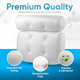 EJY01 Luxury Bath Pillow Tub Spa Cushion 3D Mesh Neck Shoulder Back Support view 4