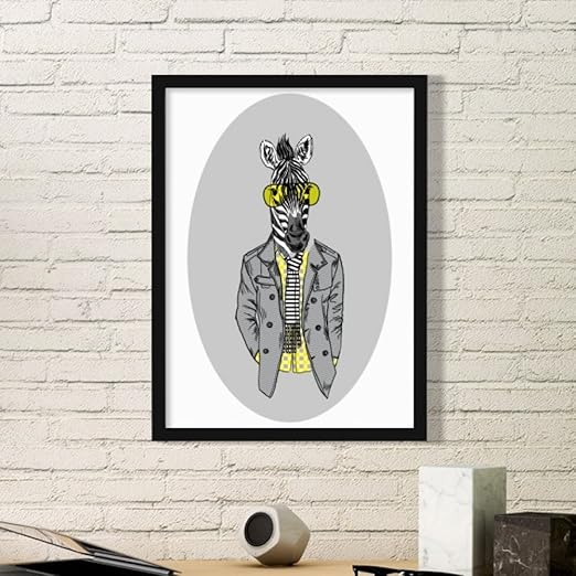 Diythinker Lentes De Color Amarillo Cebra Gris Populares Animal