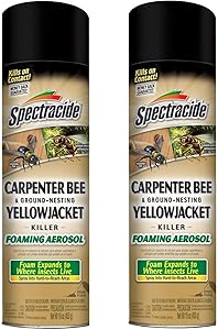 Spectracide Carpenter Bee & Ground-Nesting Yellowjacket Killer Foaming Aerosol (HG-53371) (Pack of 2)