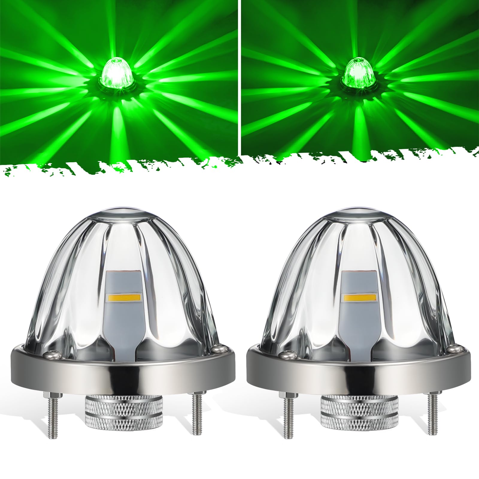 Partsam 2Pcs Glass Watermelon Lights [Patent