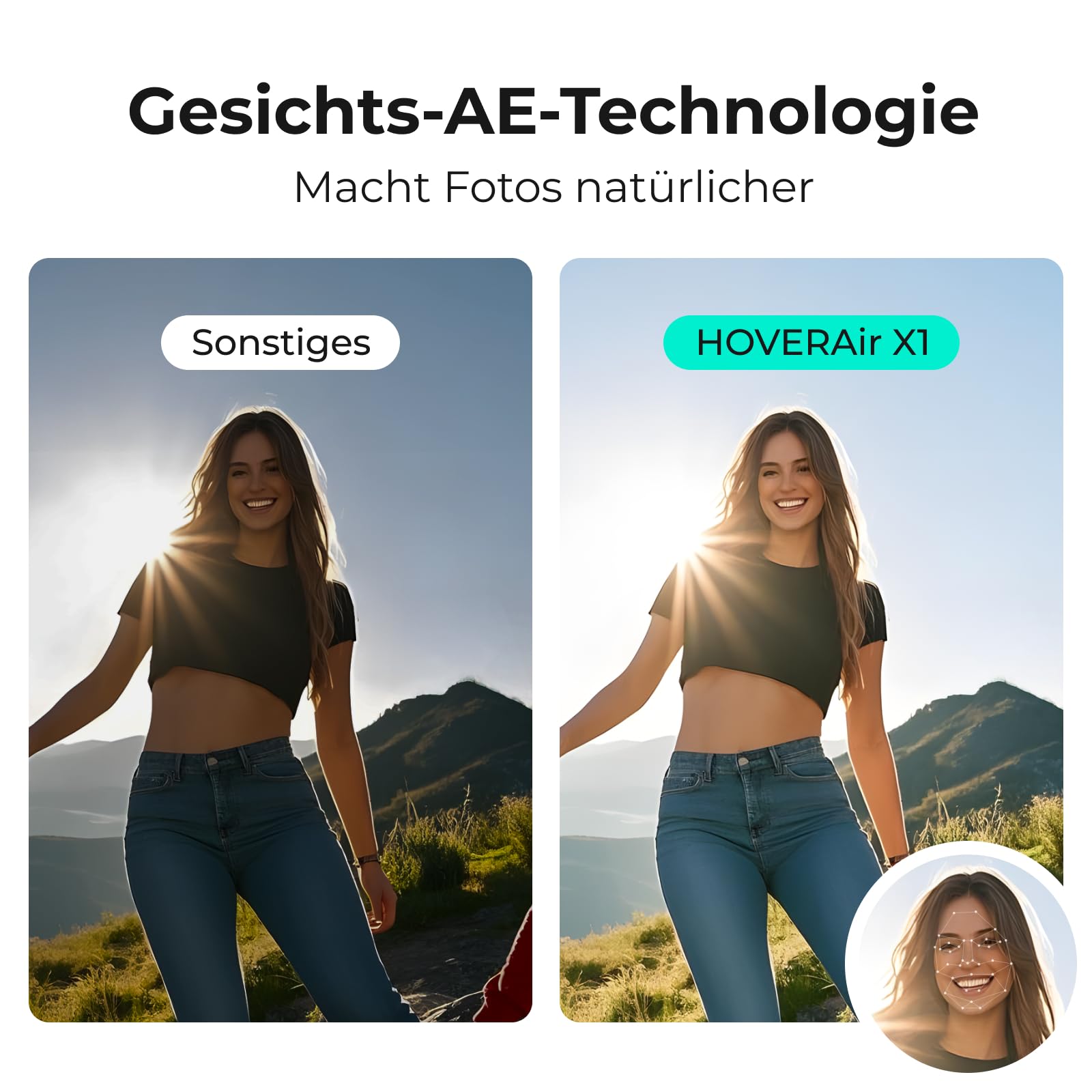 HOVERAir X1 Drohne mit kamera, Selbstfliegend Kamera Drone mit Folge-mir Modus, Mini Drohne im Taschenformat, HDR-Videoaufnahme, intelligente Flugrouten, Freihandsteuerung, Weiß (Combo Plus) 7