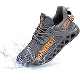 Furuian Steel Toe Sneakers for Men Women Lightweight Safety Shoes Comfortable Puncture Proof Slip On Indestructible Work Shoes