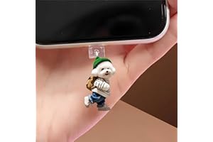 Backpack Dog Dust Plug Acrylic Charms for electronic products,Type-C Charging Port Dust Plugs Pendant Compatible with E-Reade