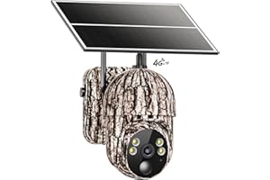 Tefrio Cellular Trail Security Camera with Built-in 4G LTE SIM Card, 2K Game Camera Solar with 360° Full View, Cell Trail Cam, Night Vision, Motion Activated, Live Streaming & Playback Deer Camera