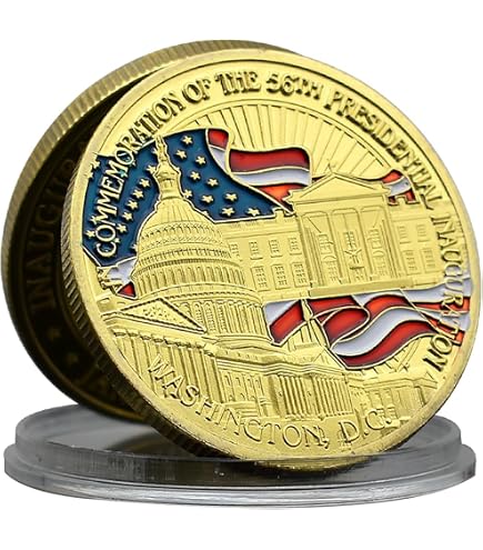 Moneta Barack Obama 2008 Presidential Dollar &ndash; Placcata Oro 24K &ndash; 2 Pezzi (compra 1 Ricevi 1 Gratis)