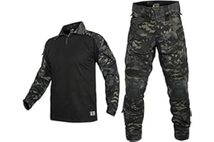 YEVHEV G3 Combat Suit Military Apparel Set Tactical Camouflage Clothing Hunting Uniform Paintball Gear with Knee Pads for Men