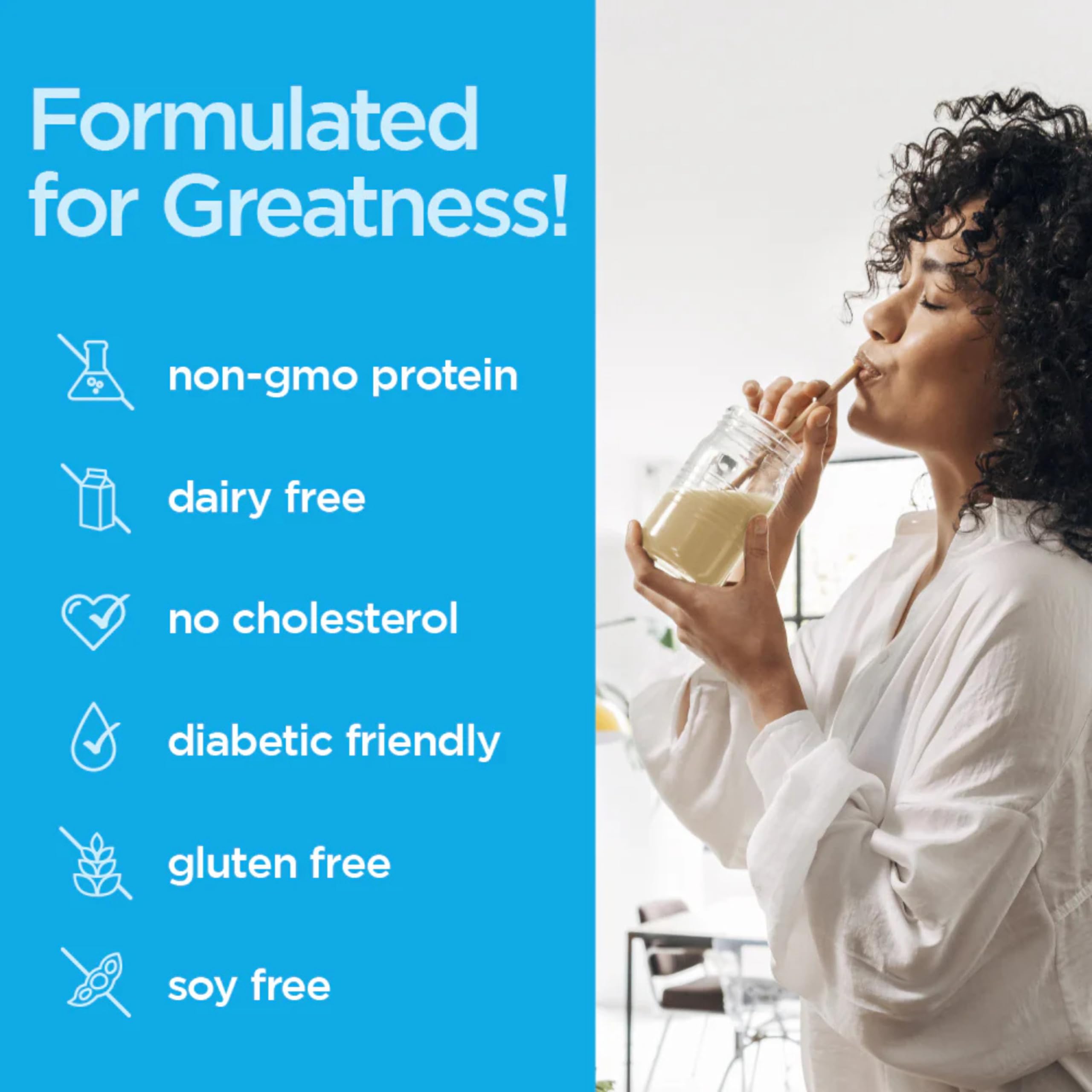 Vegansmart Naturade Plant Based Vegan Protein Powder - All-in-One Nutritional Shake Protein Blend - Gluten Free & Non-GMO - Vanilla (15 Servings)