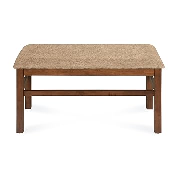 @home by Nilkamal Jewel FIDBJEWELBNCH4SWLT Dining Bench (Walnut)