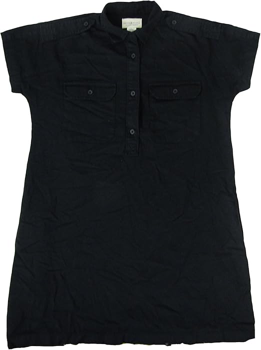 white denim military dress