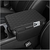 Upgraded Car Center Console Cover,Microfiber Leather Car Armrest Cover Cushion with 2 Storage Bags,Car Armrest Storage Box Ca