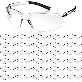 Queekay 30 Pairs Safety Glasses for Men Women Eyewear Protective Goggle Bulk Safety Glasses for Worker Laboratory Gardening