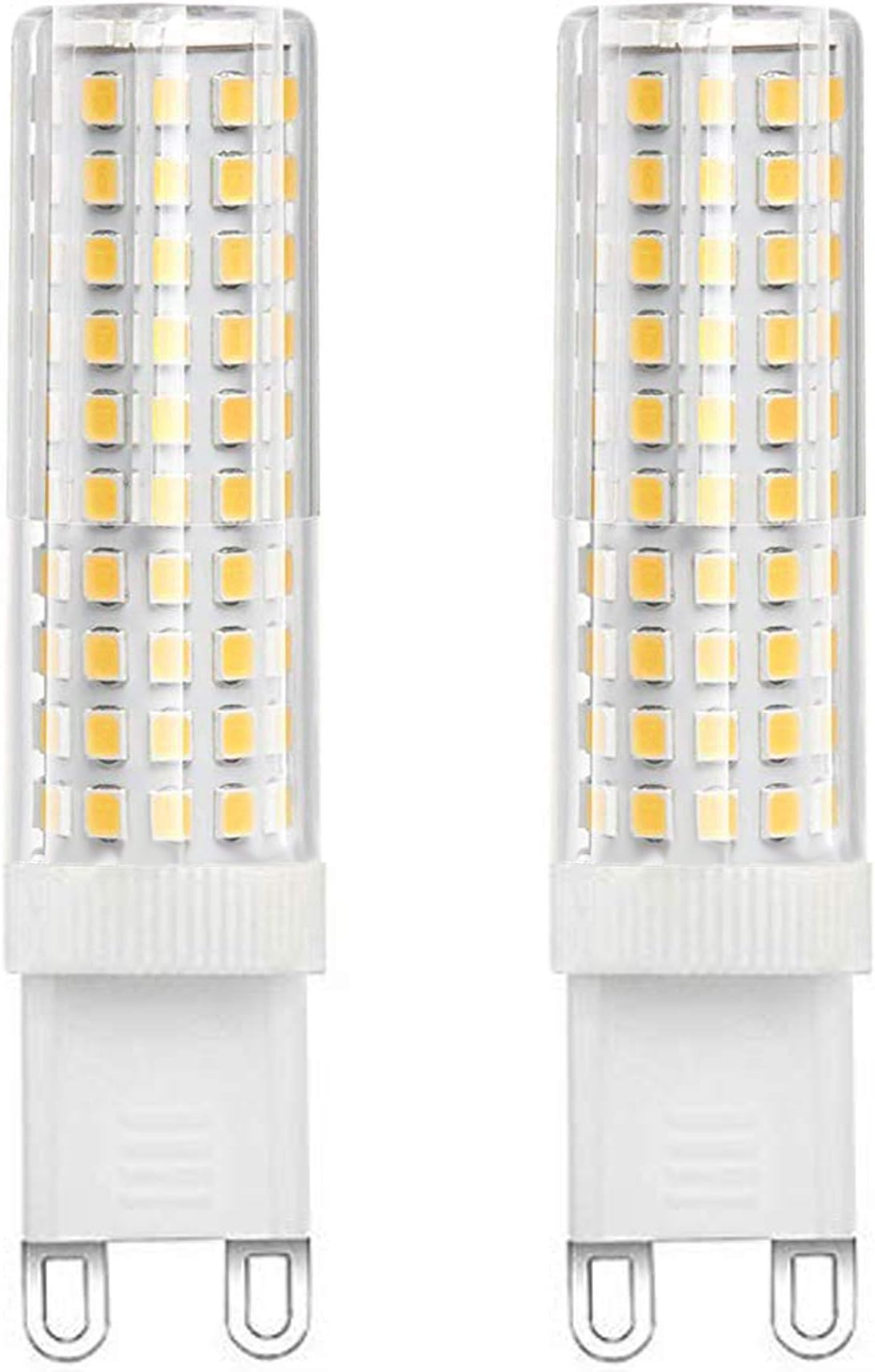 Dimmable G9 LED Bulb 6W, 60W Halogen Bulb Replacement, Bi Pin,2-Pack (6 Watt, Daylight White)